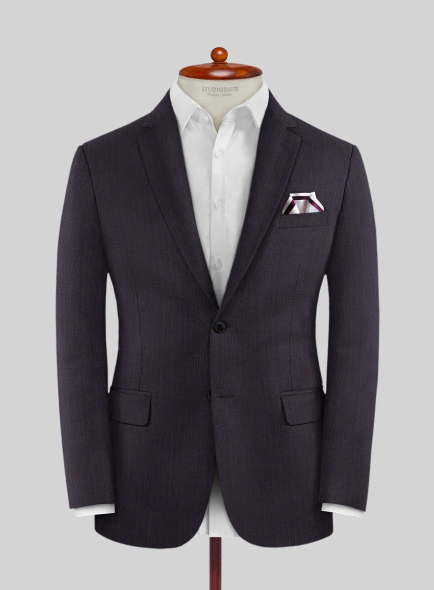 Lanificio Zegna Trofeo Allamo Purple Stripe Wool Suit