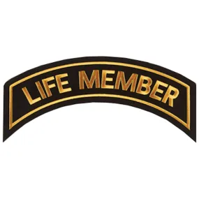 Life Member Patch In Gold - LARGE