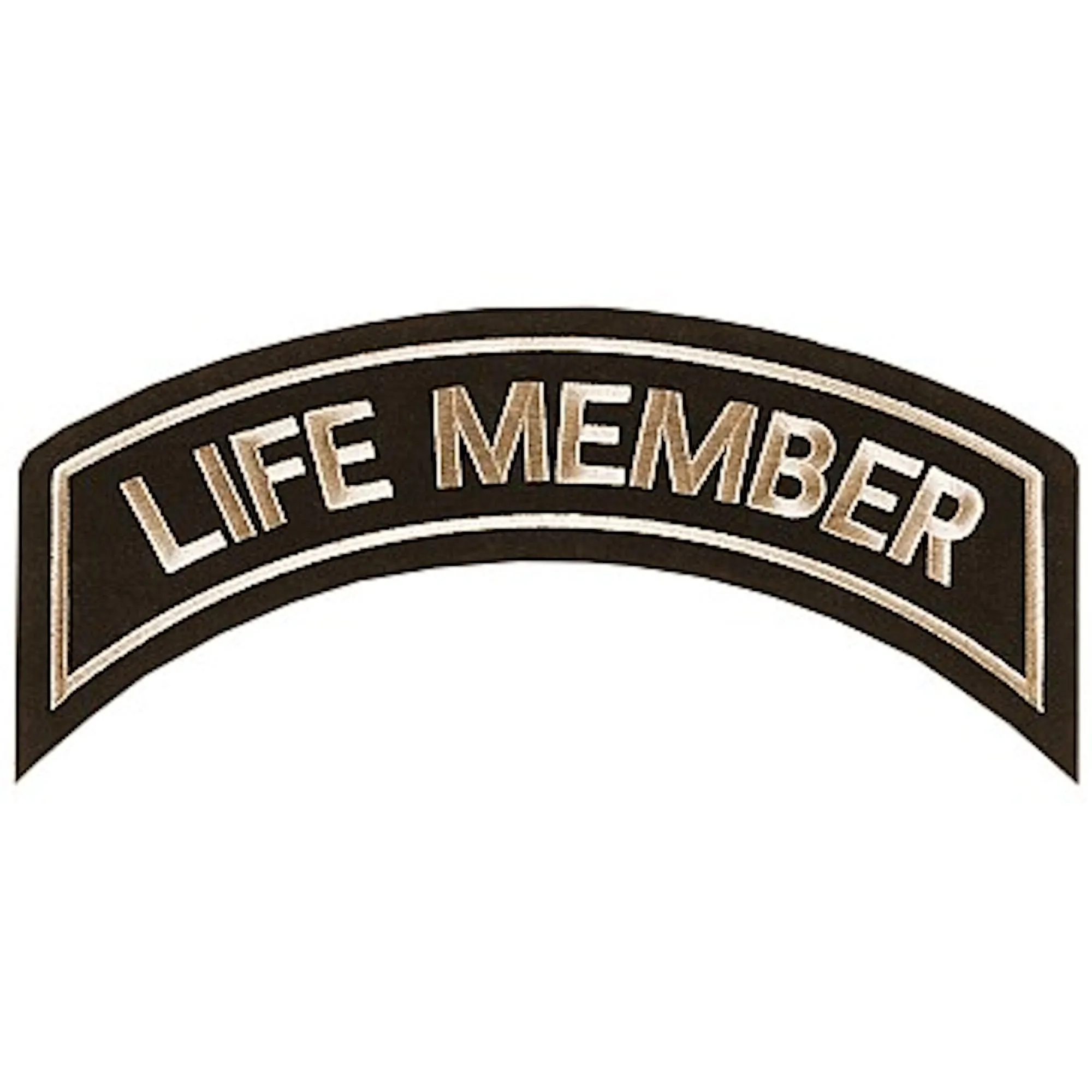 Life Member Patch In Tan- LARGE