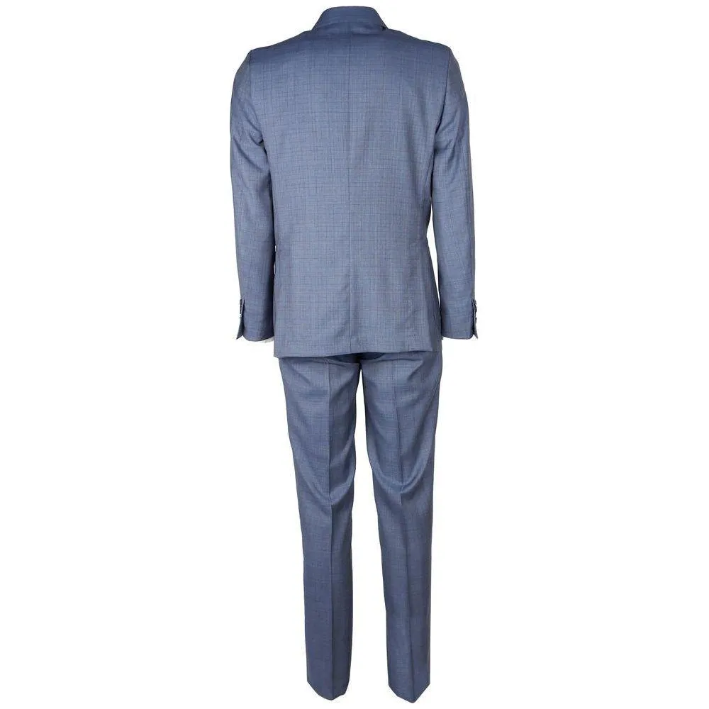 Made in Italy Blue Wool Vergine Suit