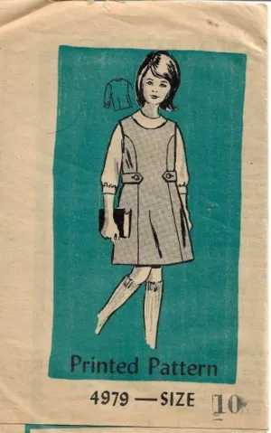 Mail Order 4979 Girls Blouse Jumper Dress Vintage Sewing Pattern 1960s