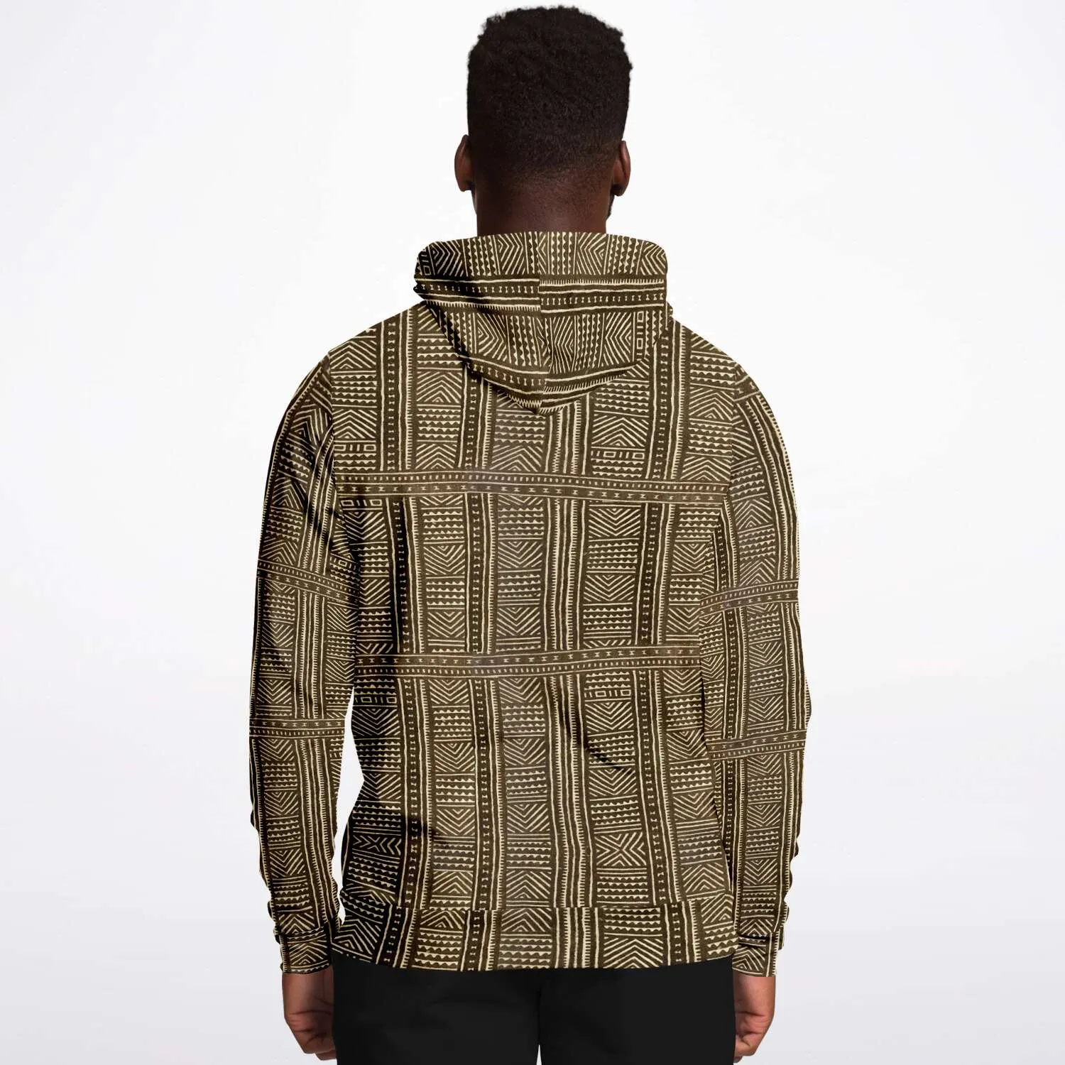 Mali Mudcloth Hoodie Unisex Traditional Tribal Design  Bogolan Afrocentric Jacket Vintage Kuba Boho Hippie Gift Ethnic Pullover Hoodie