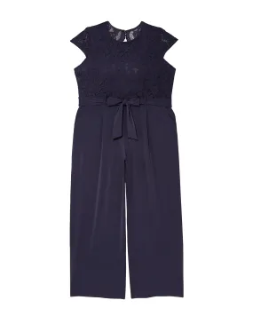 Marana Mix Media Jumpsuit | Navy