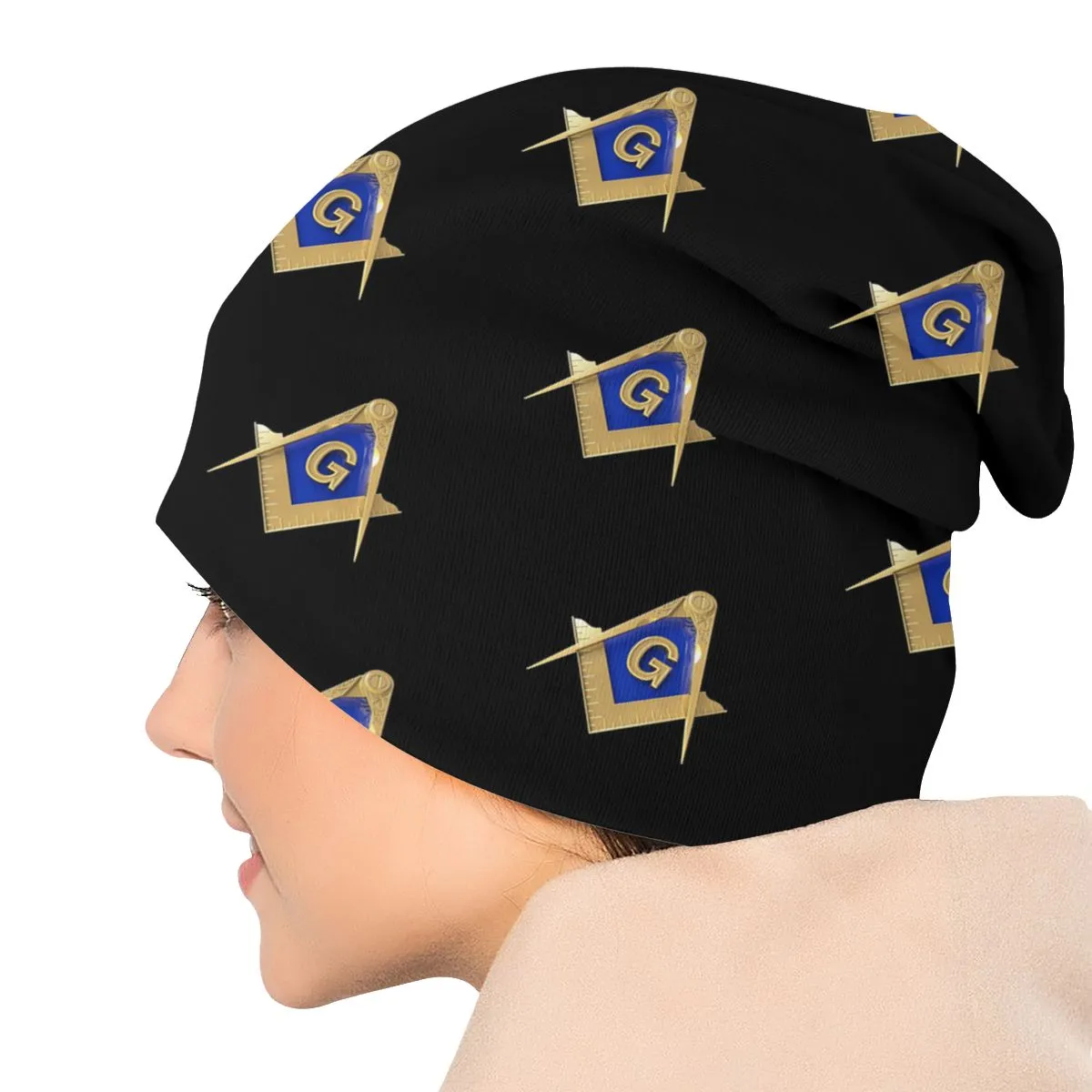 Master Mason Blue Lodge Beanie - Gold Masonic Skullies