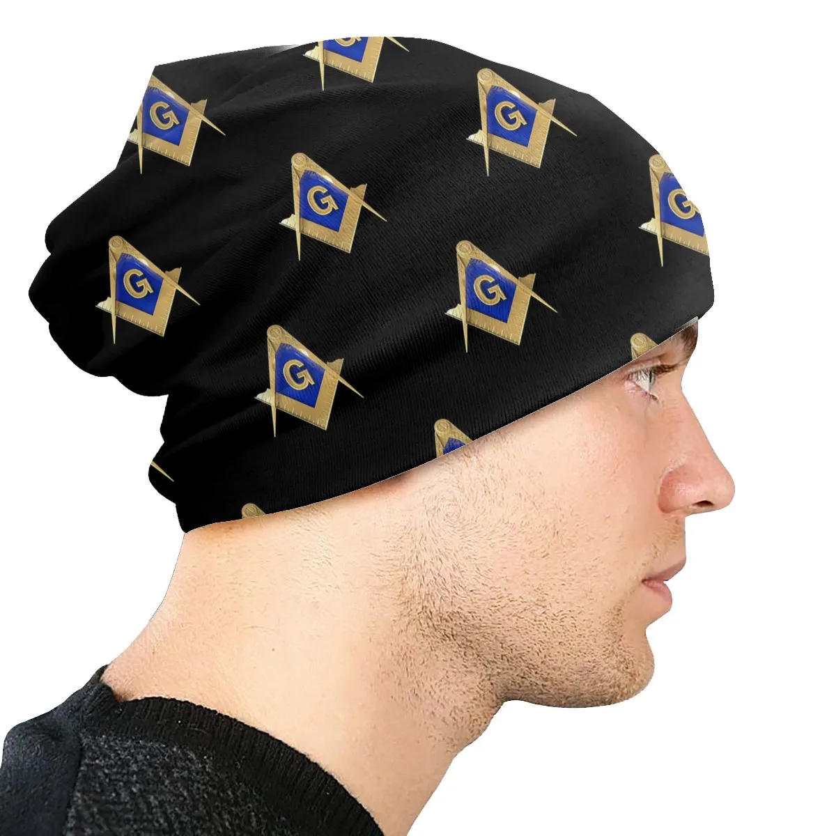 Master Mason Blue Lodge Beanie - Gold Masonic Skullies