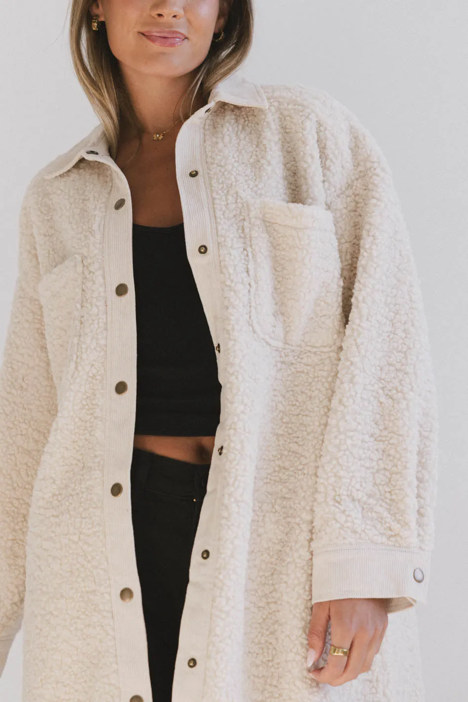 Milandra Sherpa Long Jacket