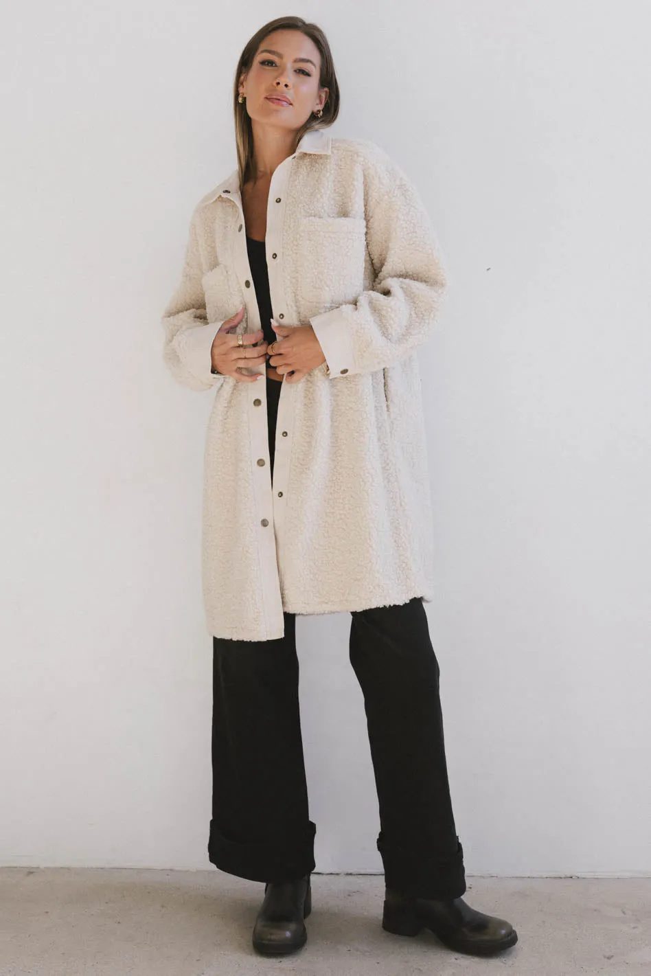 Milandra Sherpa Long Jacket