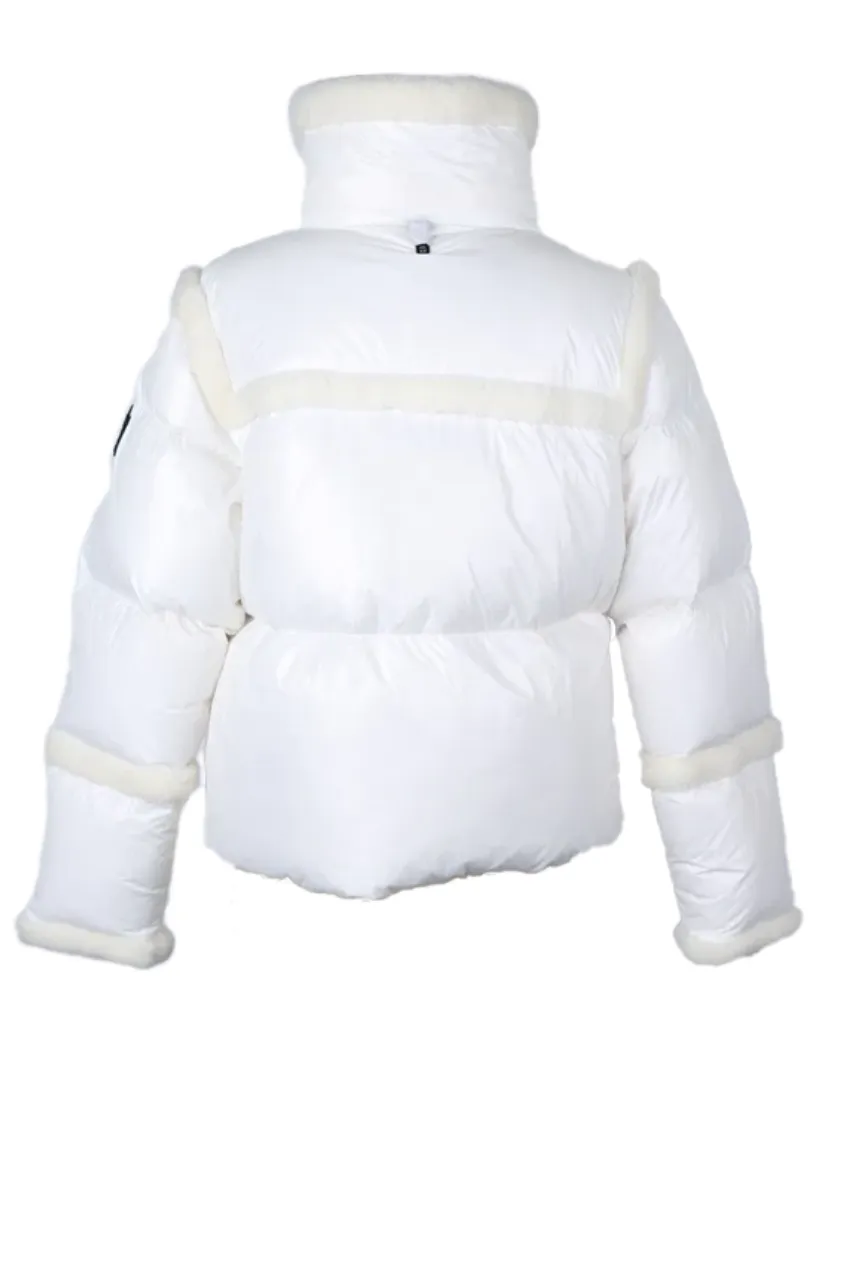 Miya Down Filled Puffer Jacket W/ Sherpa Trim