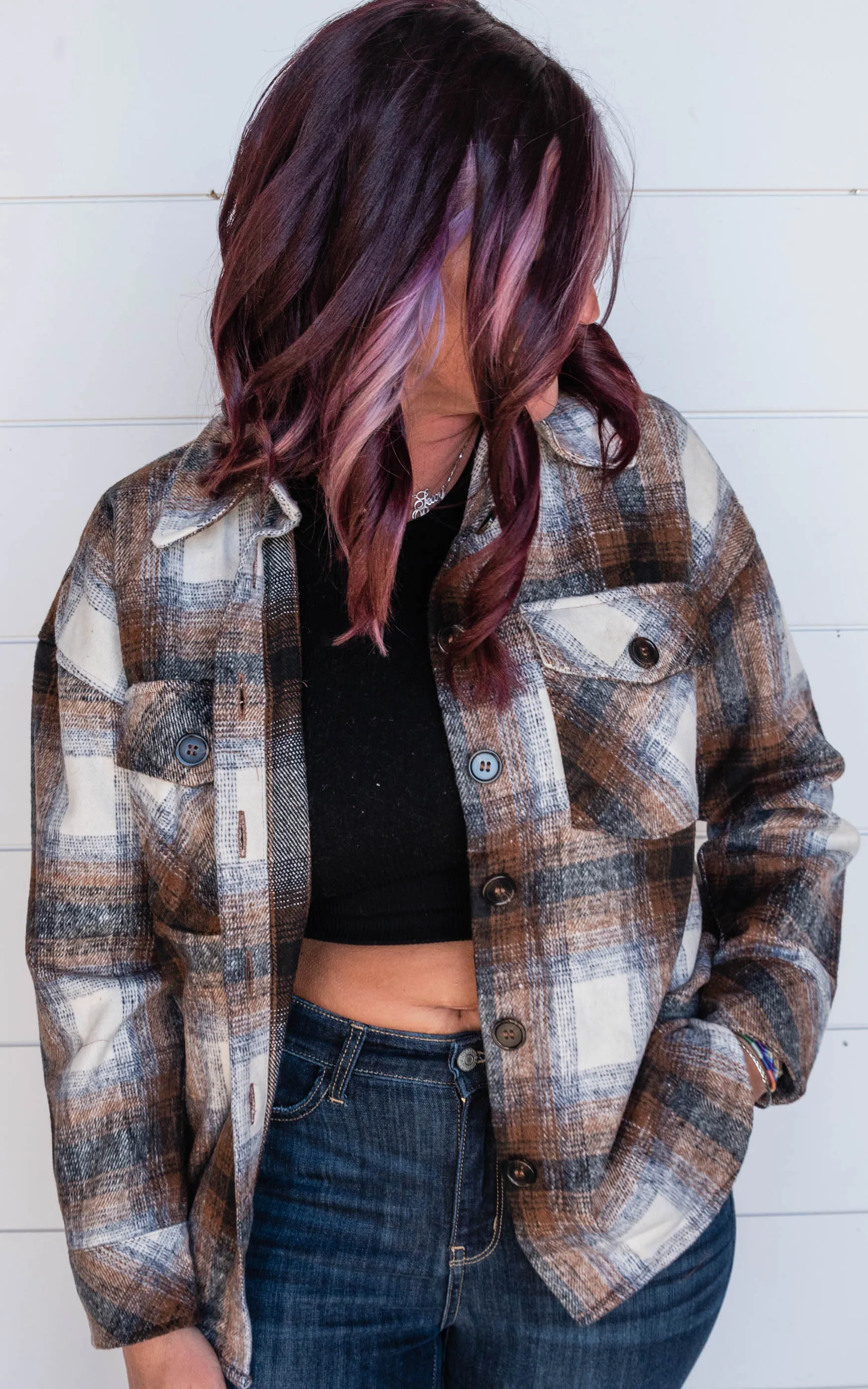 Mocha Plaid Shacket