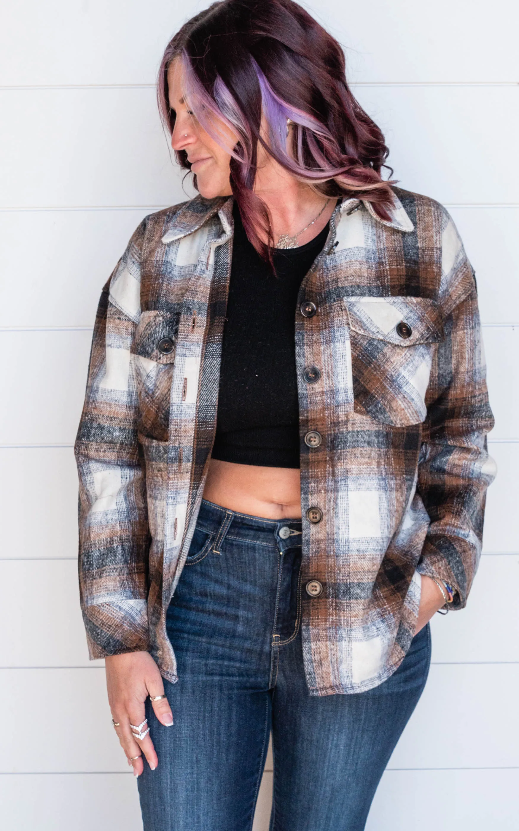 Mocha Plaid Shacket