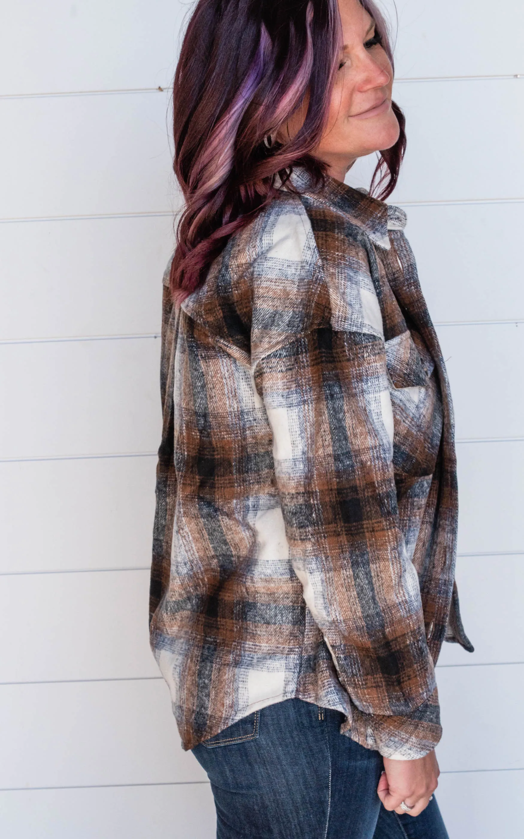 Mocha Plaid Shacket