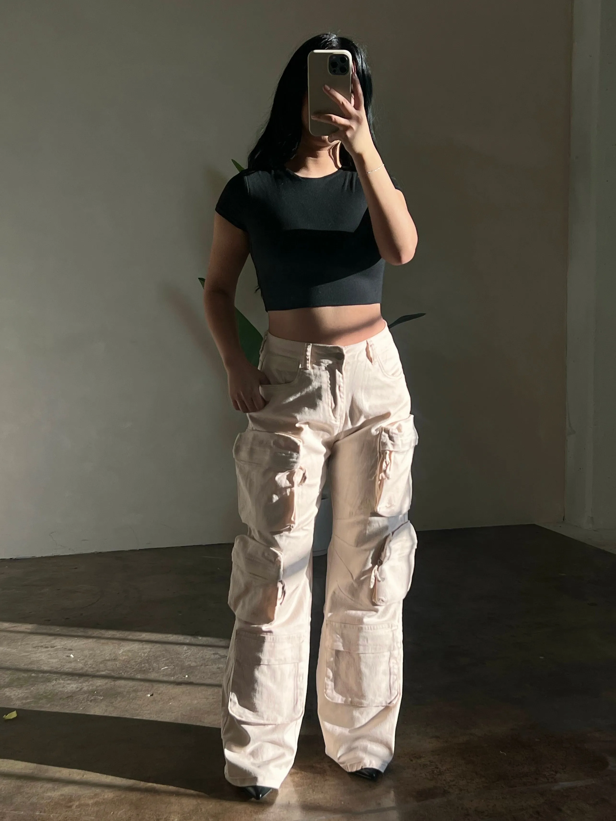 Natalia Cargo Pants (Ivory)