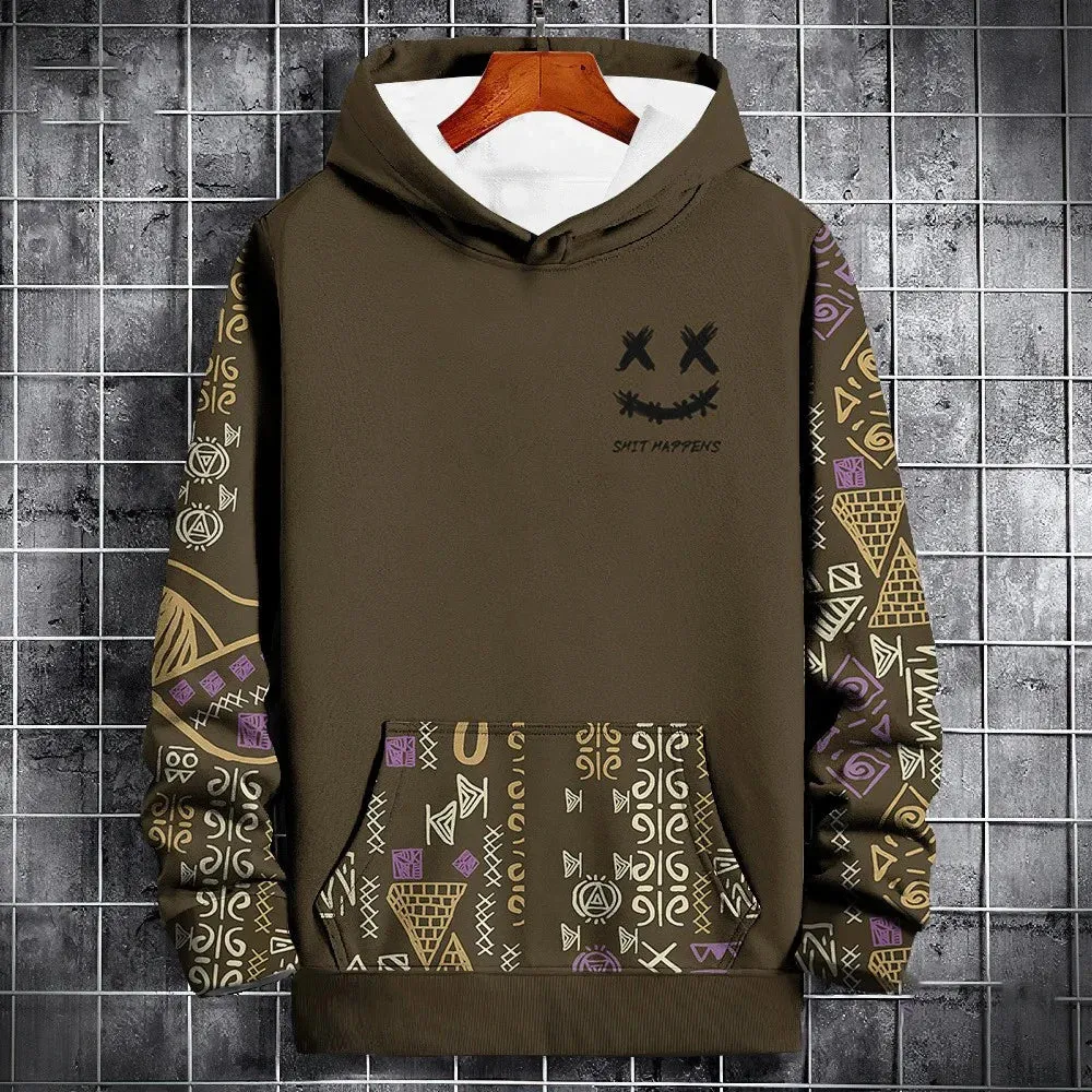 New Autumn Hoodie For Men 3d Ethnic Pattern Patchwork Print Long Sleeve Sweatshirt Fashion Street Hoody Pullover Oversized Tops