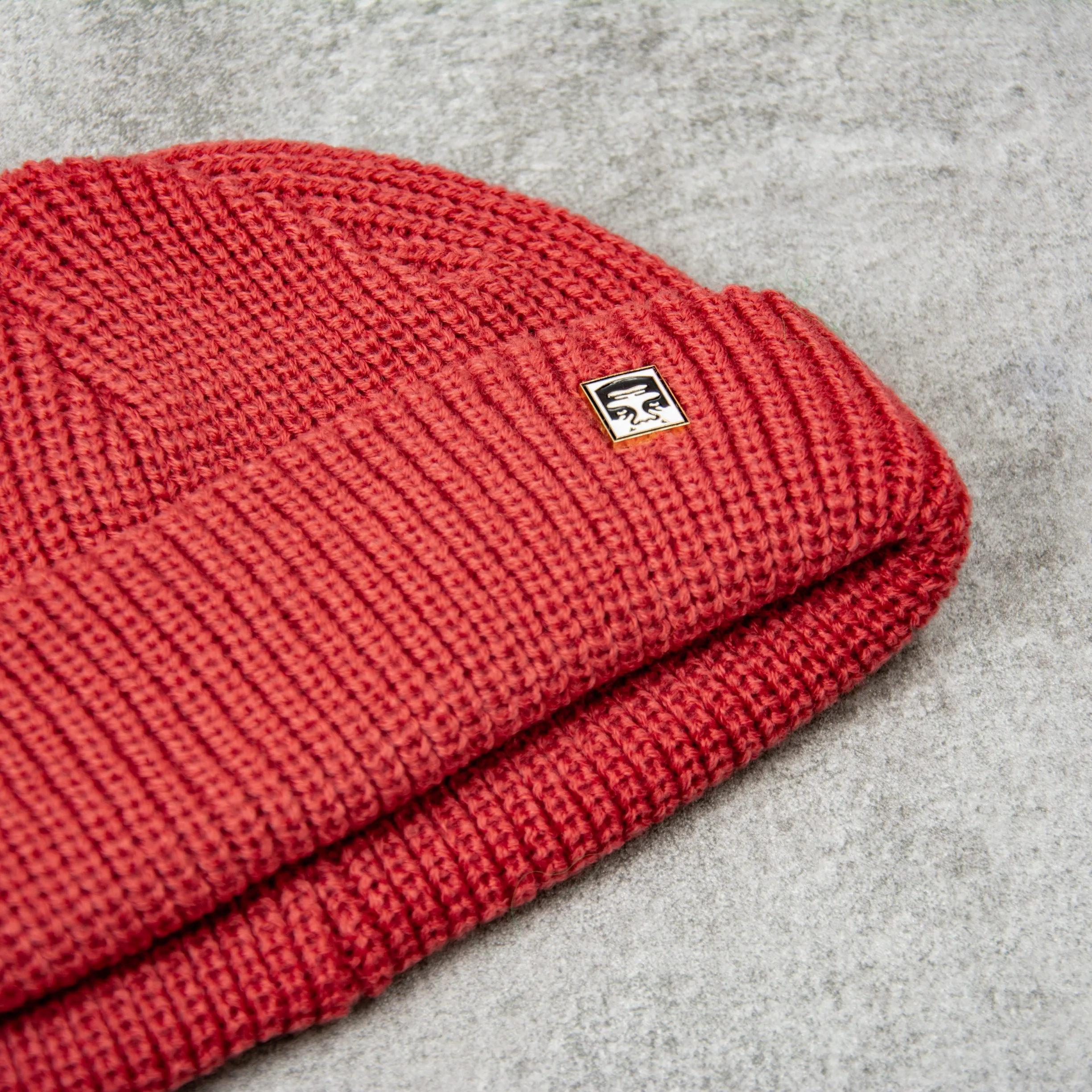 Obey Micro Beanie - Mineral Red