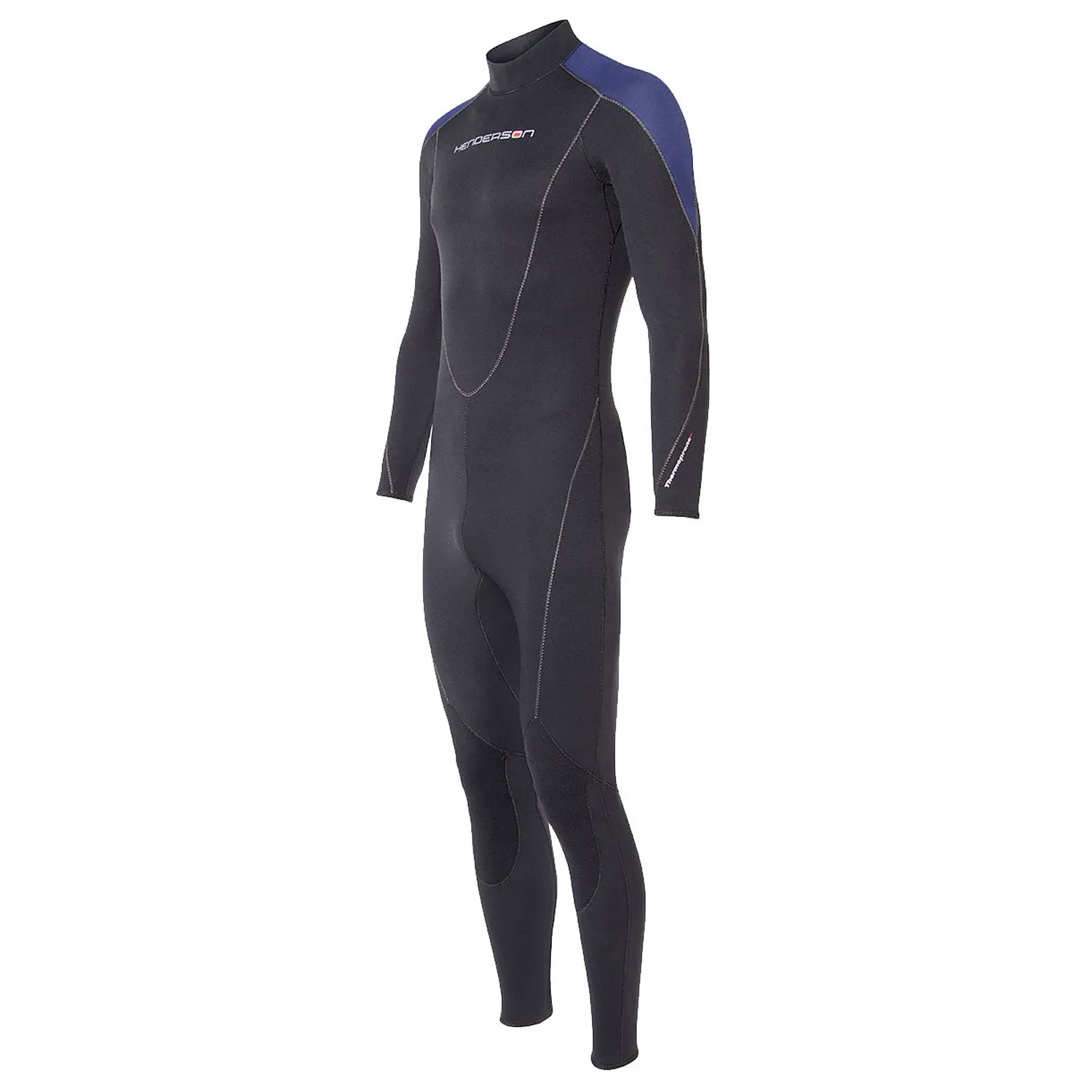 Open Box Henderson Man Thermoprene Jumpsuit (Back Zip) 5mm Scuba Wetsuit - Black / Blue - Large