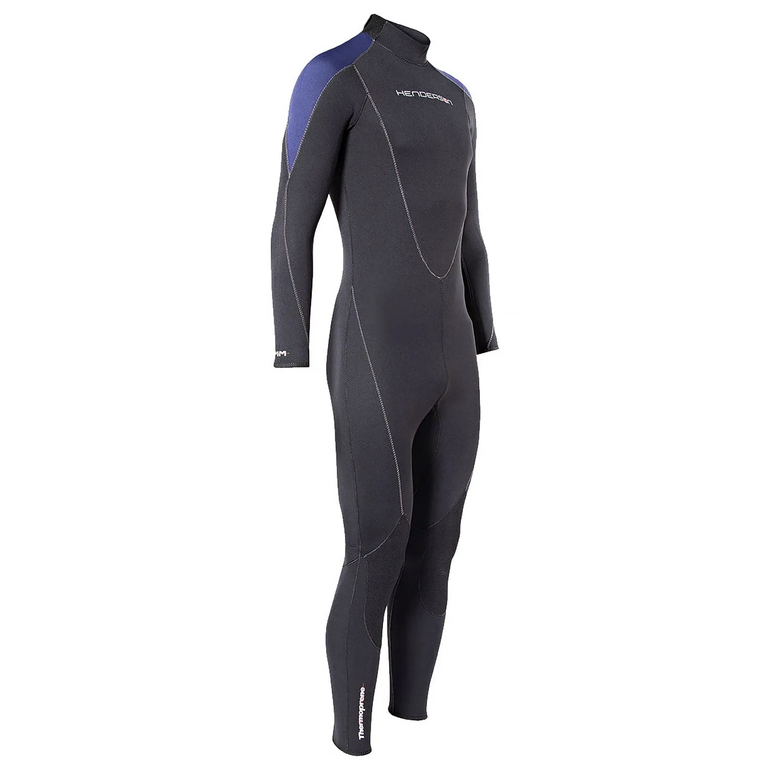 Open Box Henderson Man Thermoprene Jumpsuit (Back Zip) 5mm Scuba Wetsuit - Black / Blue - Large