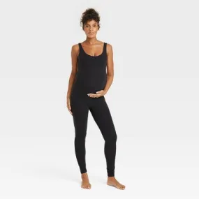 Open Box - Sleeveless Long Unitard Maternity Bodysuit - Isabel Maternity by Ingrid & Isabel Black S