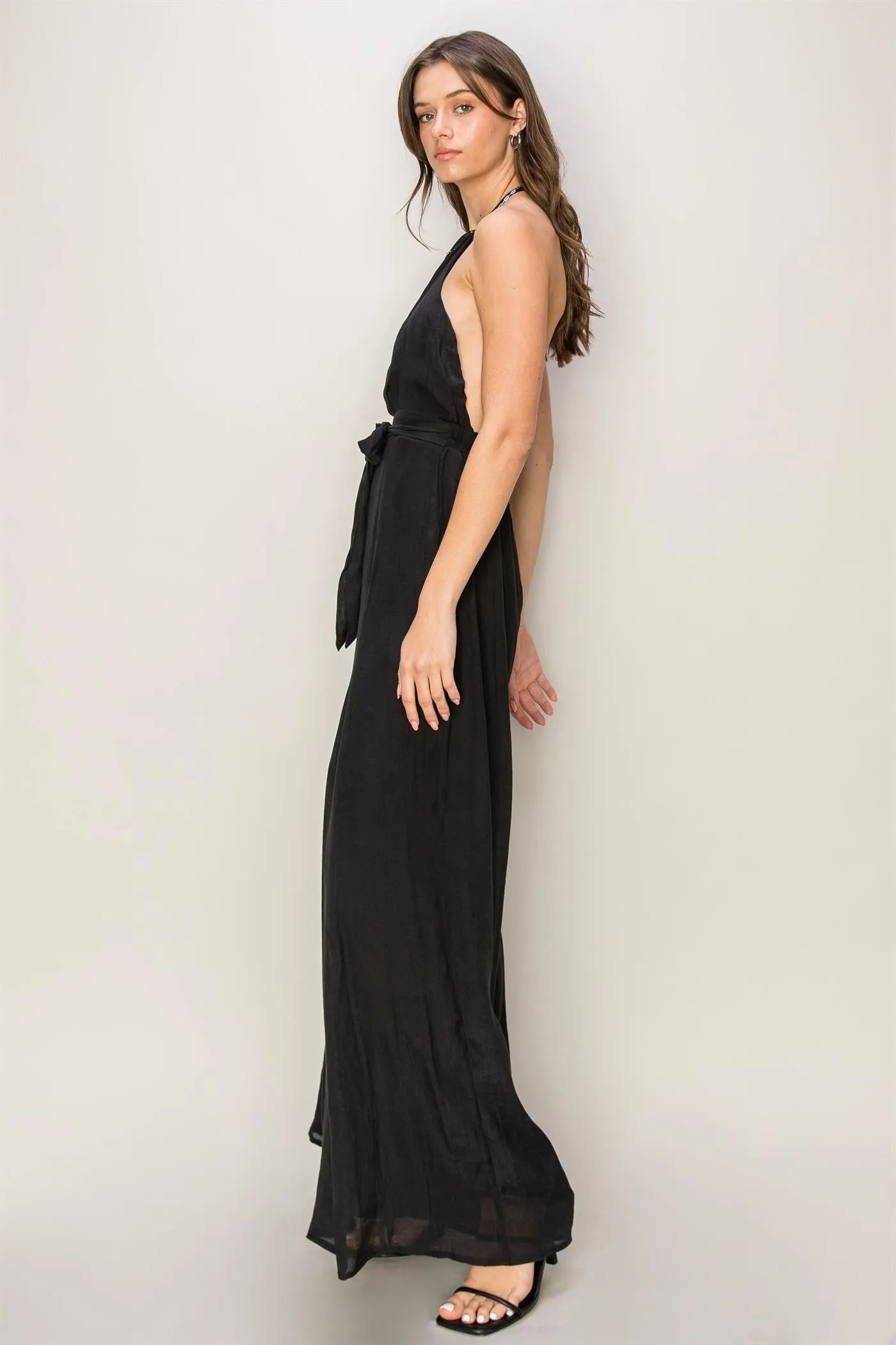 Overall - Jumpsuit Halter Neck - Black