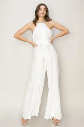 Overall - Jumpsuit Halter Neck - White