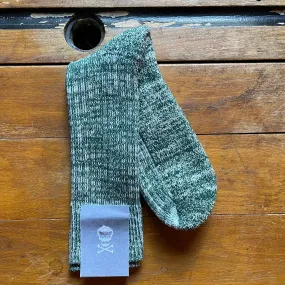 Regent - Padded Socks - Marled Cotton - Bottle Green