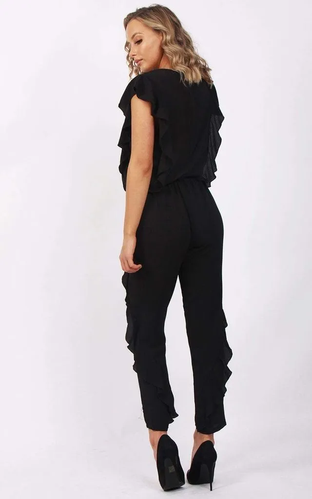 Ruffle Detail Smart Casual Jumpsuit