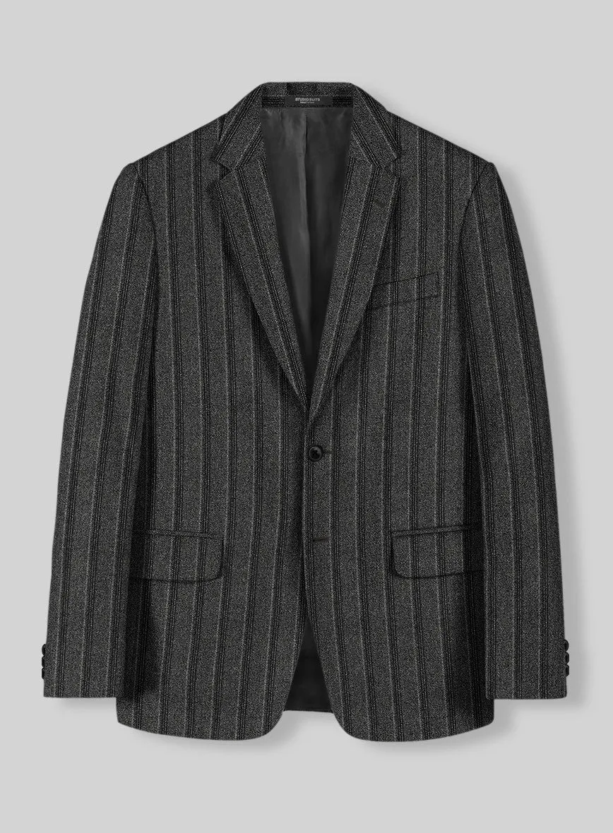 Sartori Leocadia Charcoal Stripe Soft Tweed Suit