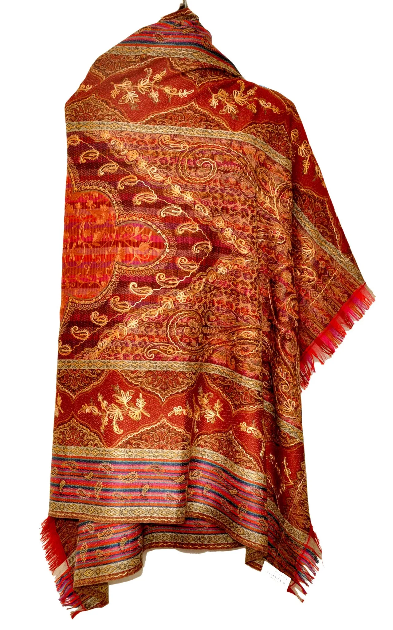 Semi Pashmina Jamawar Shawal With Ari Work