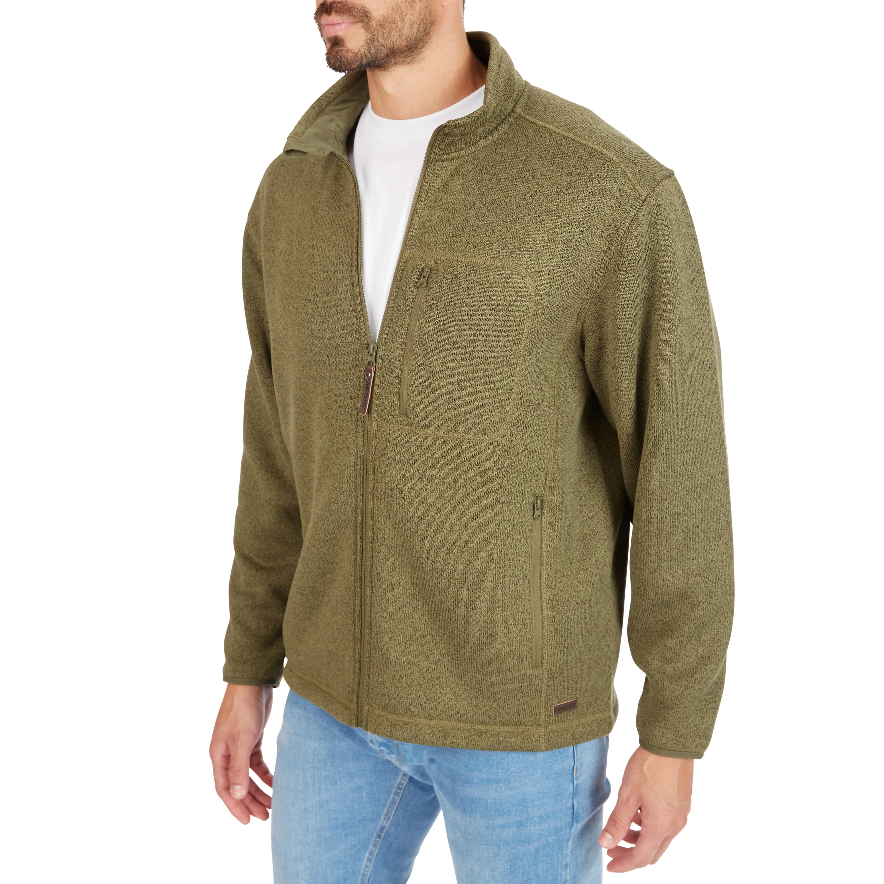 SHERPA-LINED SWEATER FLEECE FULL ZIP JACKET