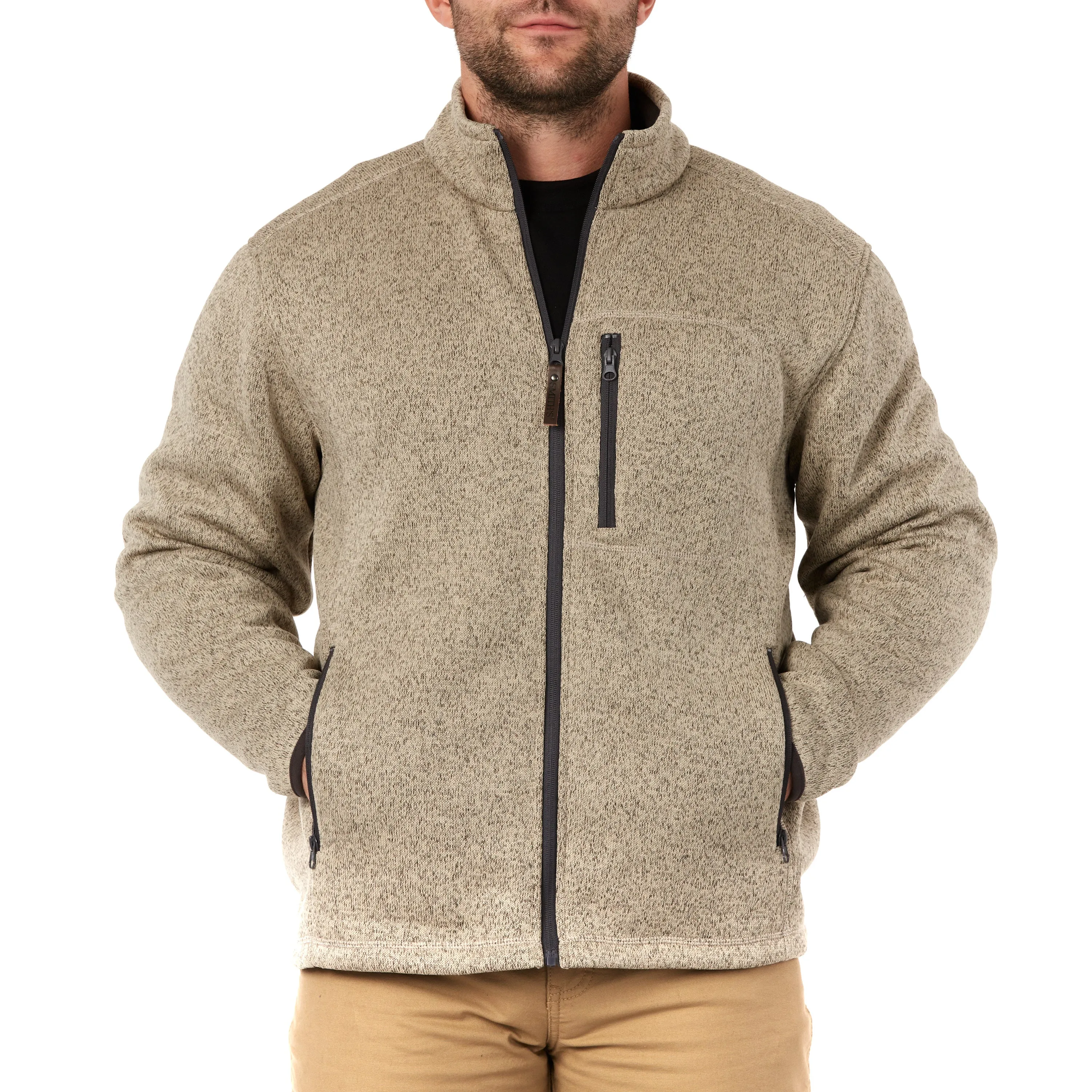 SHERPA-LINED SWEATER FLEECE FULL ZIP JACKET