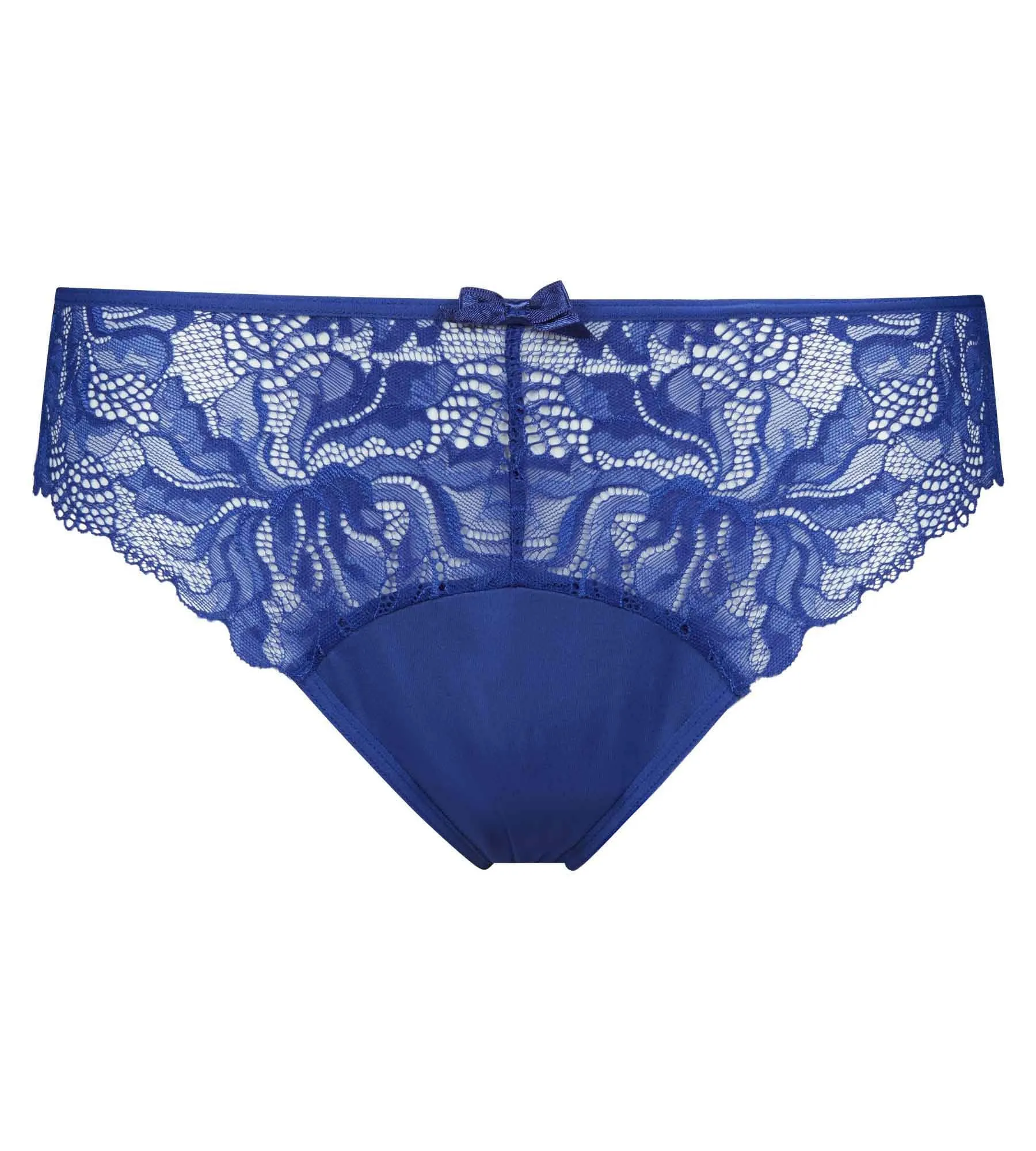 Slip femme en dentelle et microfibre Bleu Stella Generous Essentiel