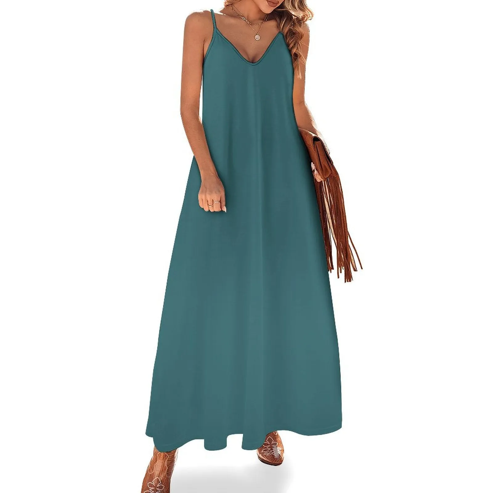 Spaghetti Strap Ankle-Length Dress Long dress Oracle