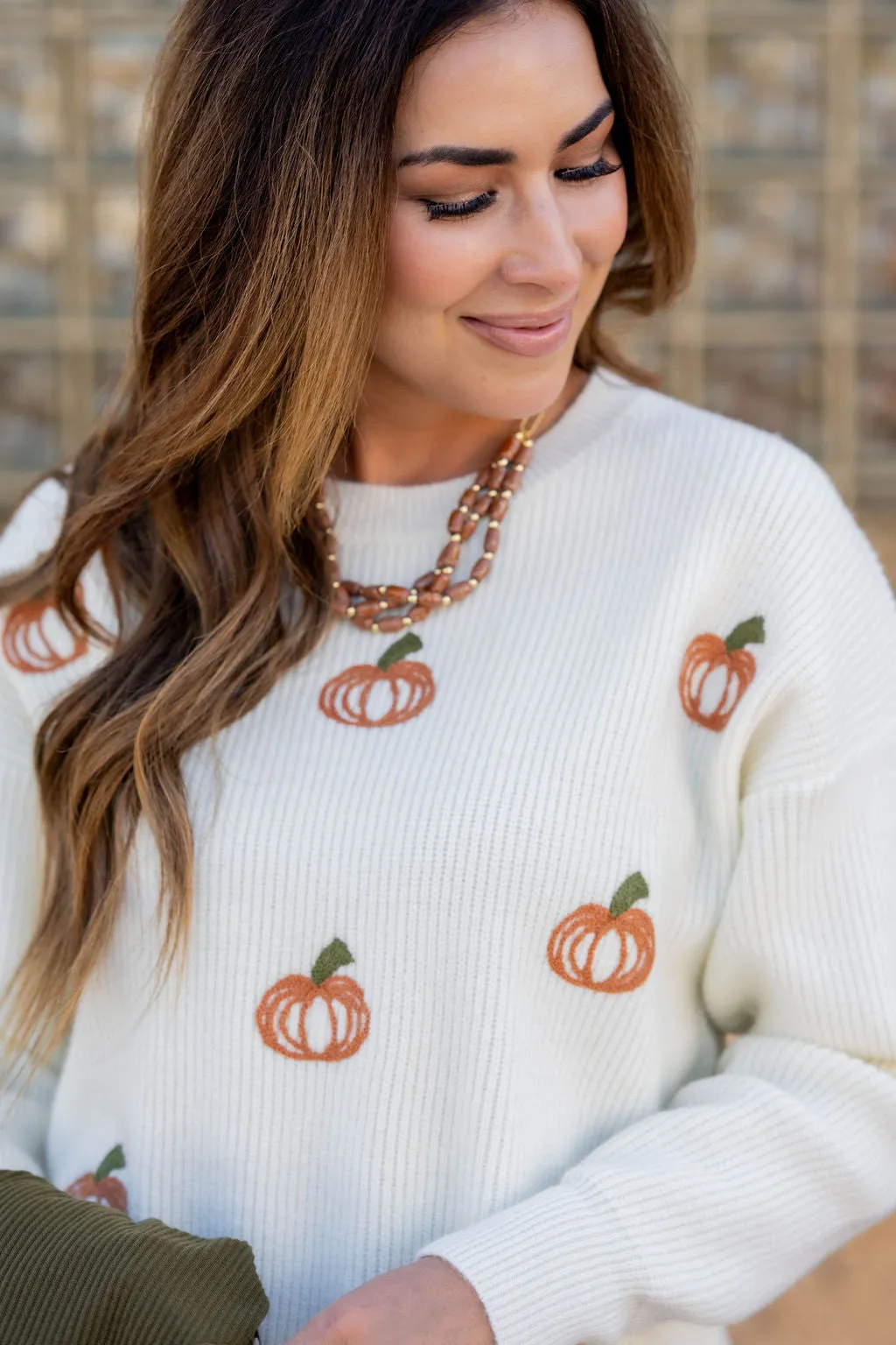 Stitched Pumpkins Sweater