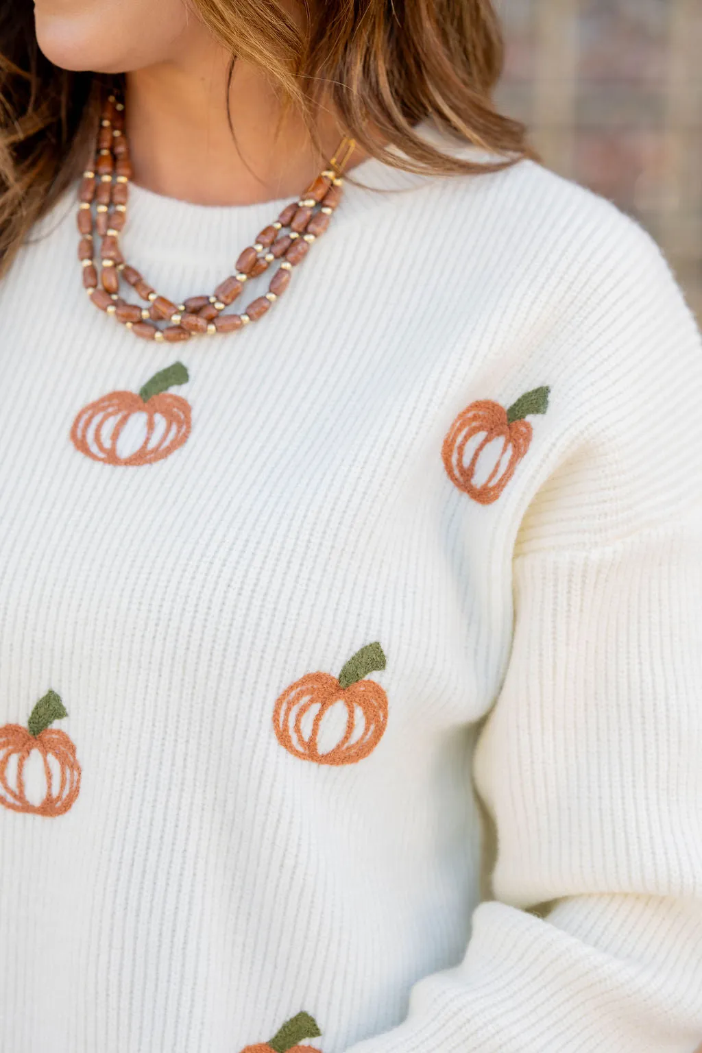 Stitched Pumpkins Sweater