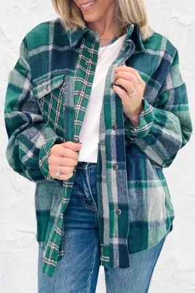 Telluride Resort Shacket - Green Plaid