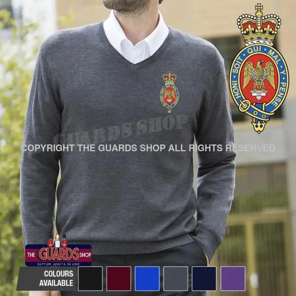 The Blues and Royals Lightweight V Neck Sweater