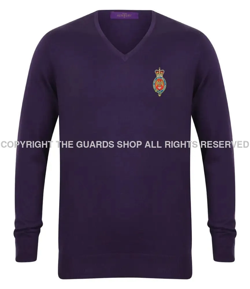 The Blues and Royals Lightweight V Neck Sweater