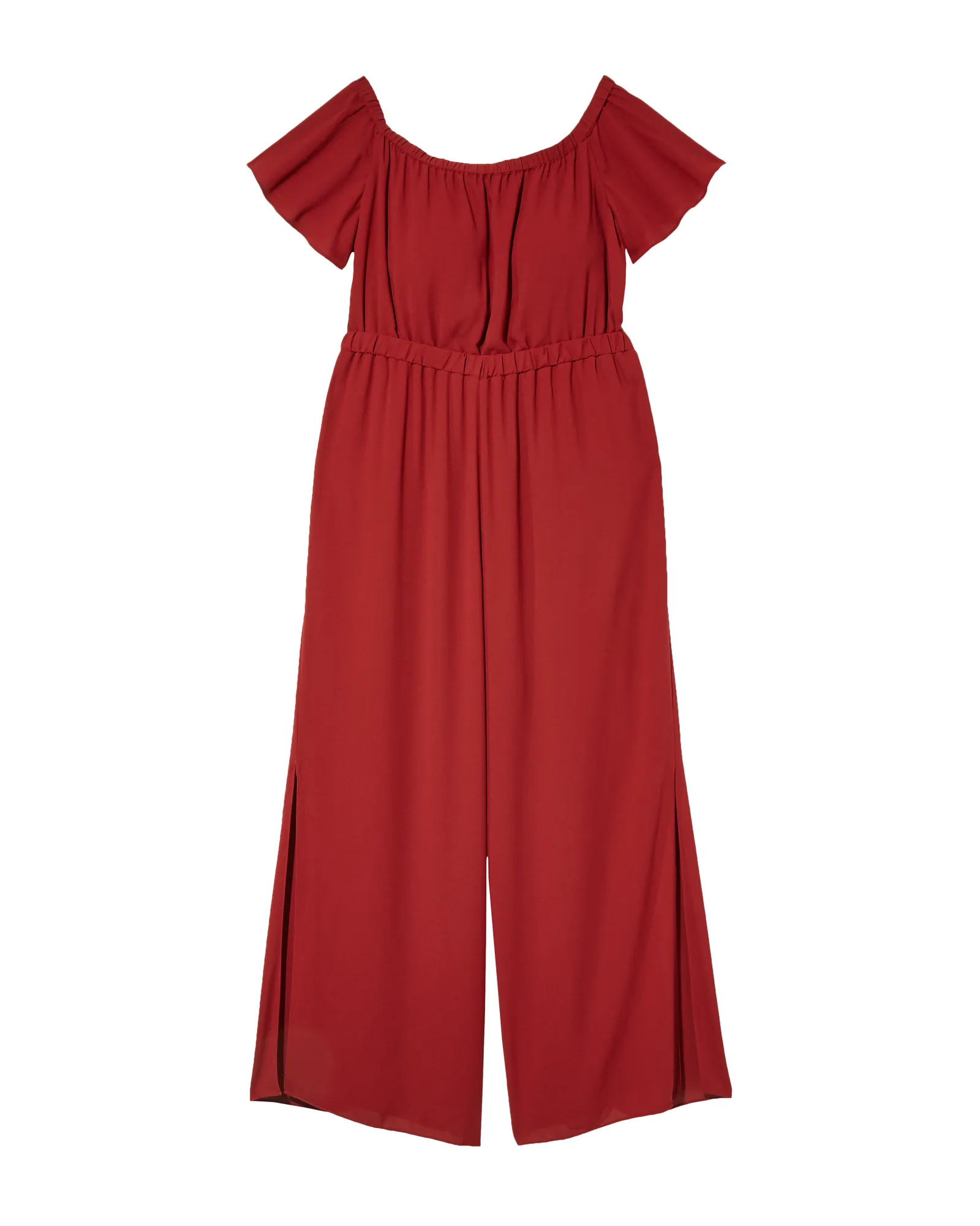 Tifton Off The Shoulder Jumpsuit | Burgundy