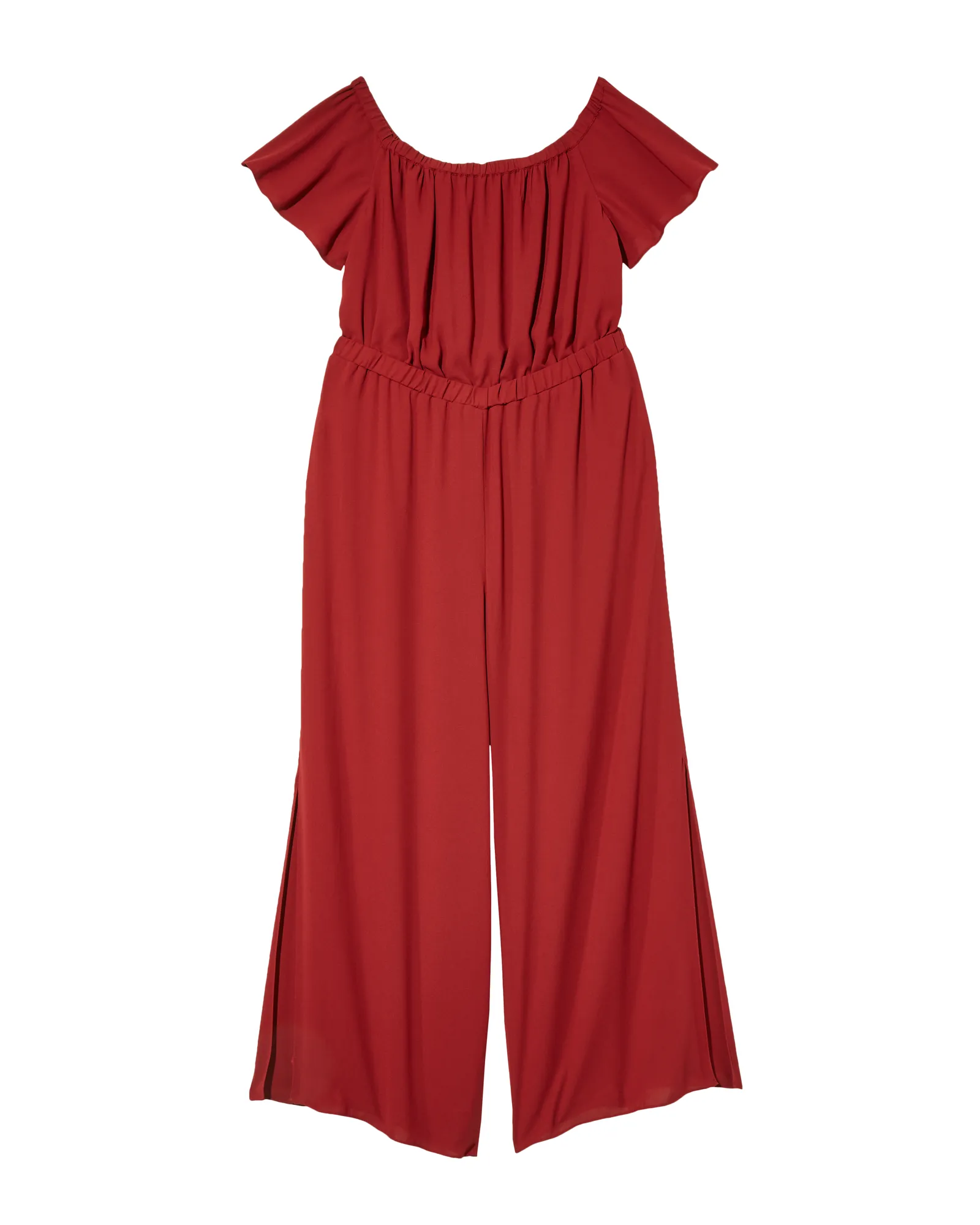 Tifton Off The Shoulder Jumpsuit | Burgundy