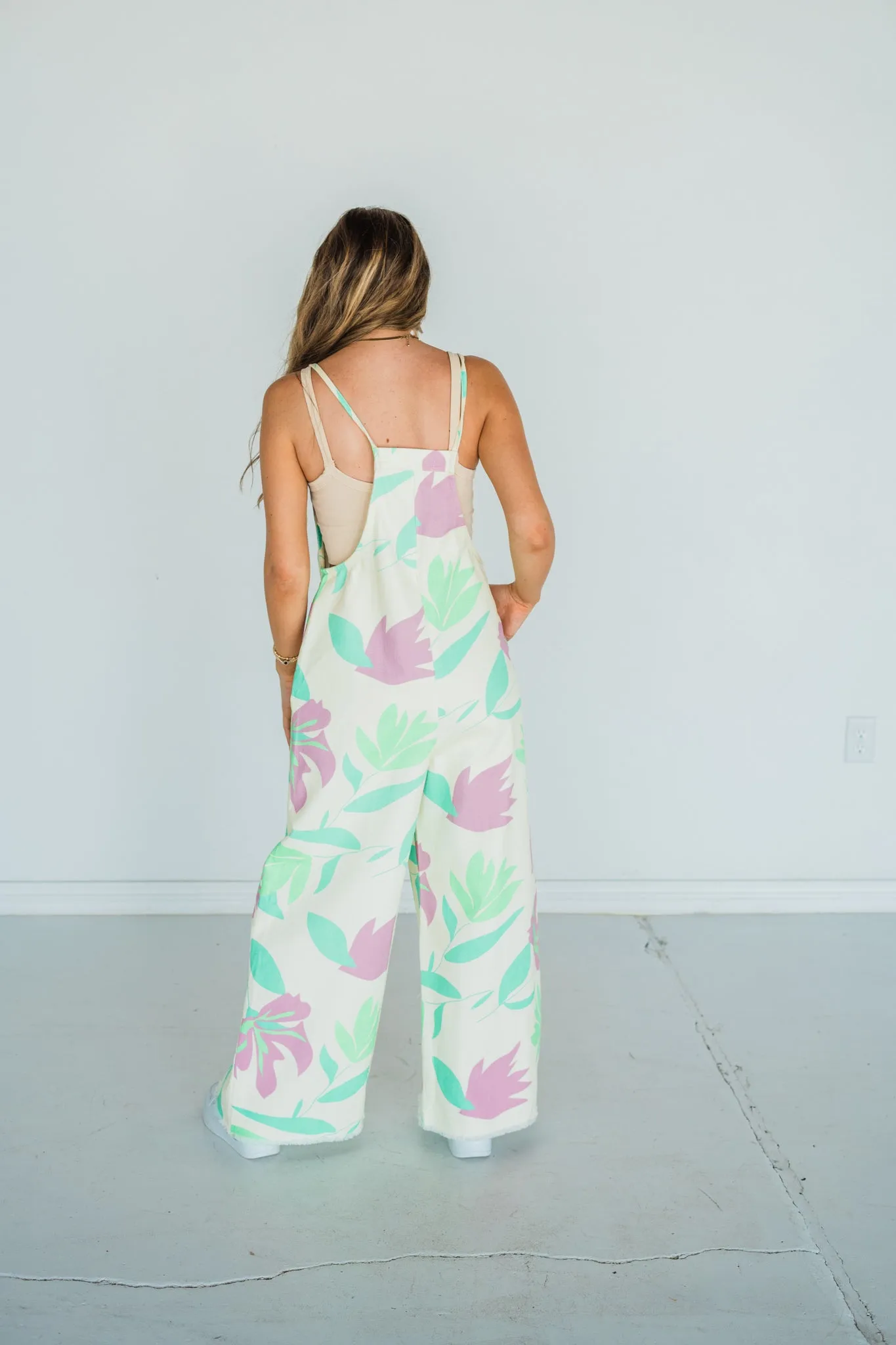 Tropical Paradise Denim Jumpsuit