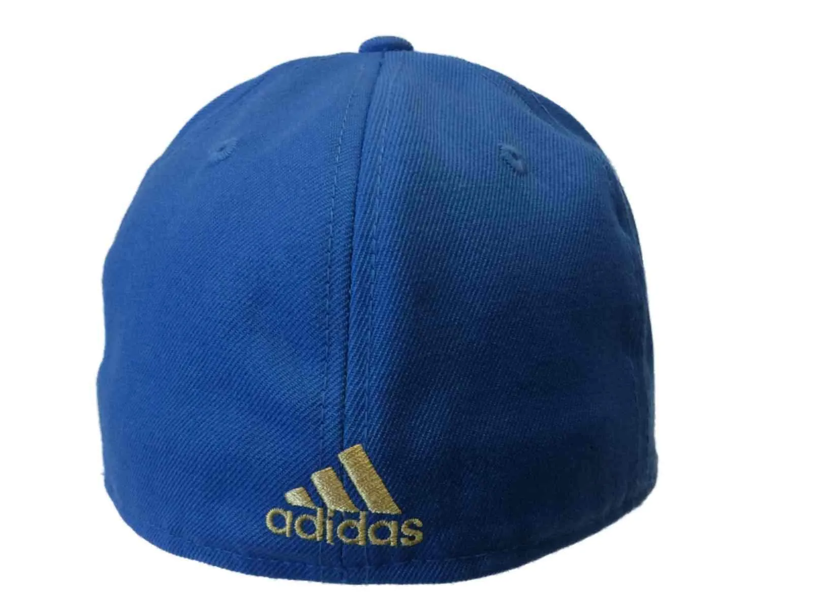 UCLA Bruins Adidas Blue & Gold Wool Structured Fitted Flat Bill Hat Cap (7 1/8)