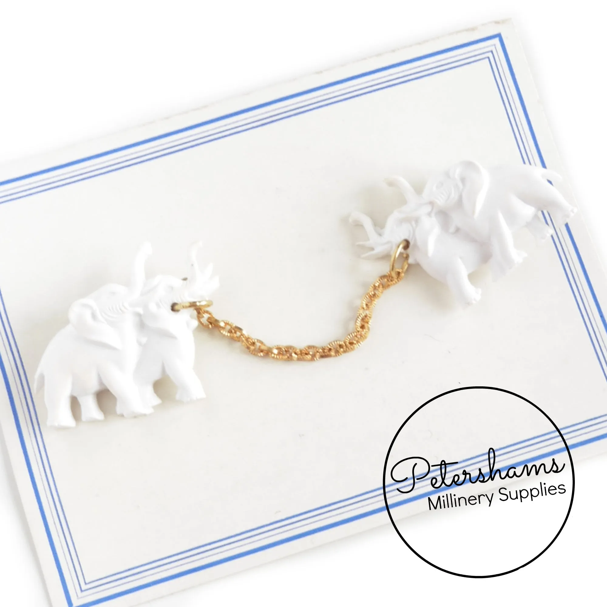 Vintage 1950s Elephant Collar Pin / Brooch