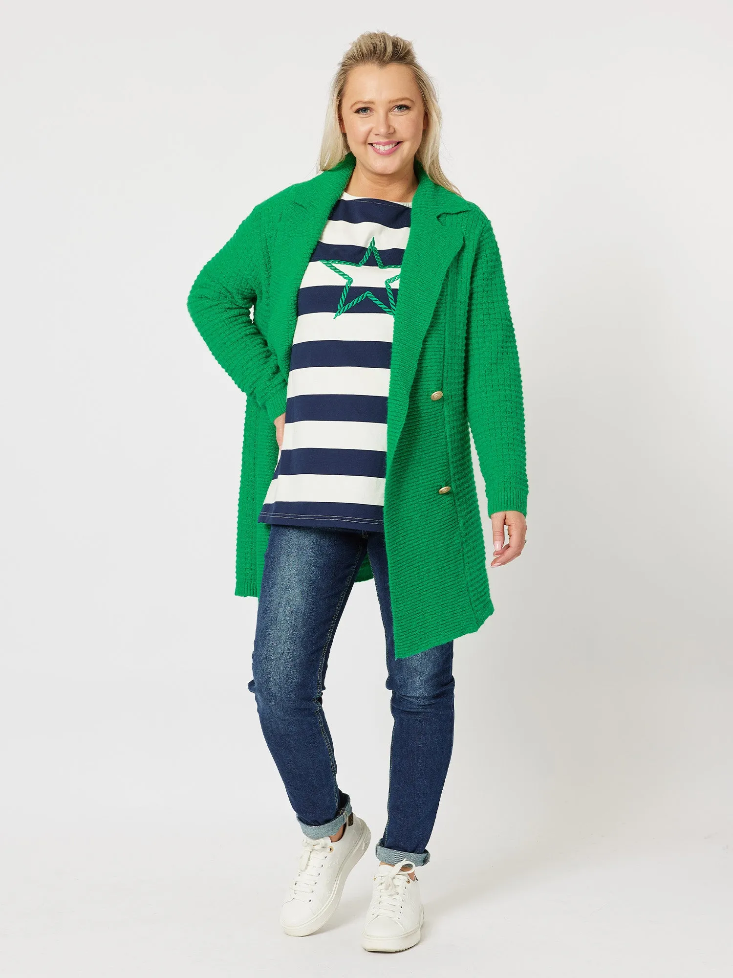 Violet Knit Cardigan - Emerald