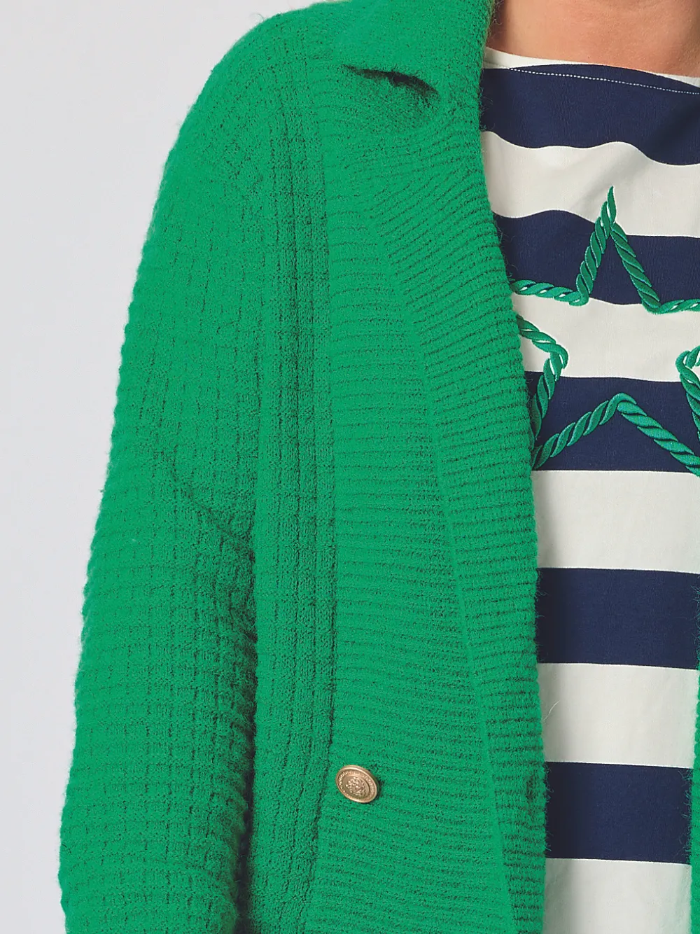 Violet Knit Cardigan - Emerald