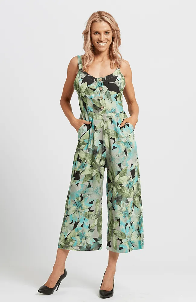 ZULU Jumpsuit - Green Print